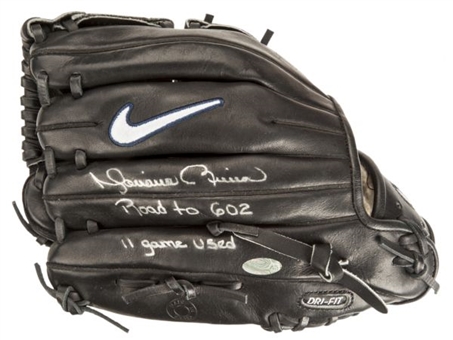 2011 Mariano Rivera Game Used & Signed Fielders Glove - Road To 602 (Rivera/Steiner LOA)